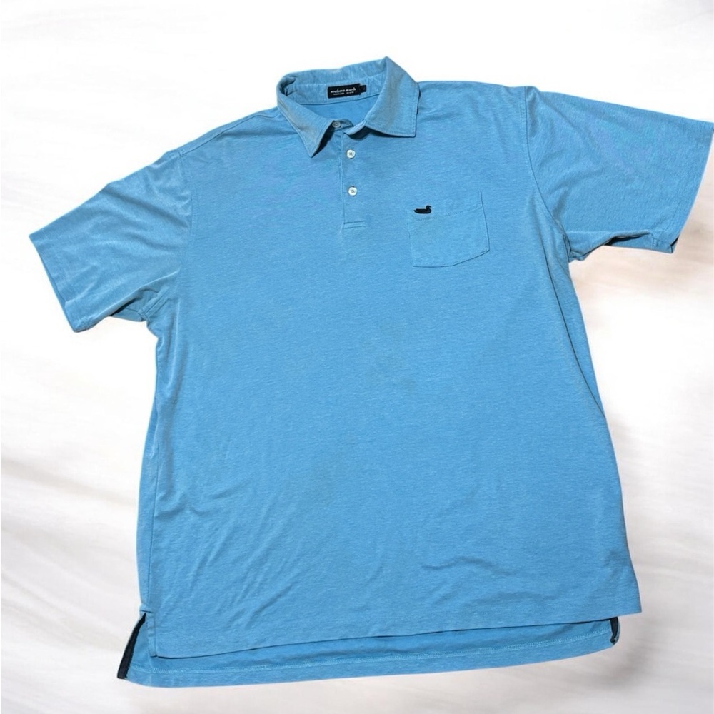 Southern Marsh Men's Light Blue Pocket Polo Shirt Size XL